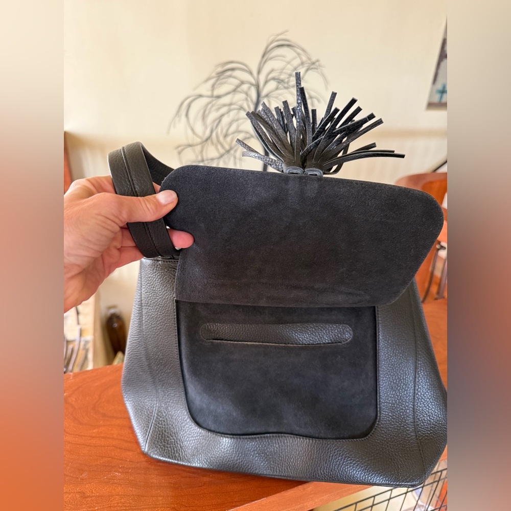 Valentino By Mario Valentino Estelle Rock Leather Tote, Black - Picture 10 of 10